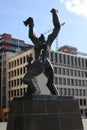 Statue of Zadkine in Rotterdam named without a heart which is about the bombing of downtown Rotterdam during world war 2 in 1940.