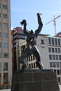 Statue of Zadkine in Rotterdam named without a heart which is about the bombing of downtown Rotterdam during world war 2 in 1940.