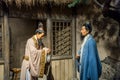 Statue of Zhuge Liang and Liubei in Jiangnan Imperial Examination Centre North, near the Confucius Temple Scenic Area at Qinhuai