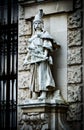 Statues adorning the facade