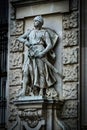 Statues adorning the facade