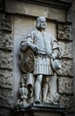 Statues adorning the facade