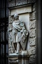 Statues adorning the facade