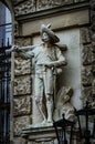 Statues adorning the facade