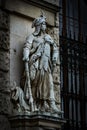 Statues adorning the facade