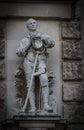 Statues adorning the facade