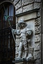 Statues adorning the facade