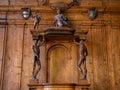 Statues of the Anatomical Theatre of the Archiginnasio, in Bologna Italy