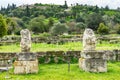 Statues Ancient Agora Areopagus Saint Paul Rock Acropolis Athens Royalty Free Stock Photo