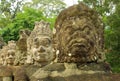 Statues in Angkor temple complex, Cambodia Royalty Free Stock Photo