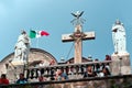 Statues of the Archangels Gabriel and Uriel in Mexico City Royalty Free Stock Photo