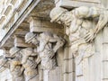 Statues of the Atlases holding a portico