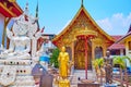 The bhikkhu monk statues in Wat Thung Yu, Chiang Mai, Thailand Royalty Free Stock Photo