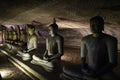 The statues of Buddha around Dambulla Cave Temple Royalty Free Stock Photo