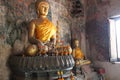 statues of buddha in a buddhist temple (wat pa huak) in luang prabang (laos)