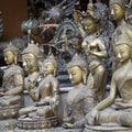 Statues of Buddha at the market in Kathmandu, Nepal