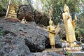 statues of buddha at mount phou si in luang prabang (laos) Royalty Free Stock Photo