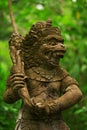 Statues and carvings depicting demons, gods and Balinese mythological deities.