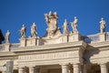 Statues on the Cathedral of St. Peter in Rome Royalty Free Stock Photo