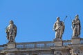 Statues on the Cathedral of St. Peter in Rome Royalty Free Stock Photo