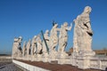 Statues on the Cathedral of St. Peter in Rome Royalty Free Stock Photo