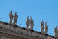 Statues on the Cathedral of St. Peter in Rome Royalty Free Stock Photo
