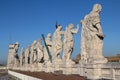 Statues on the Cathedral of St. Peter in Rome Royalty Free Stock Photo