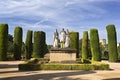 Statues of the Catholic Monarchs and Christopher Columbus Royalty Free Stock Photo