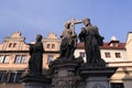 The statues on the Charles Bridge, Prague, Czech Republic Royalty Free Stock Photo