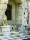 Statues of Chimera and Satyr, Masandra Palace, Crimea peninsula Royalty Free Stock Photo