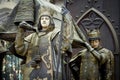 Statue in Christopher Columbus tomb in Seville Royalty Free Stock Photo