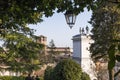 Statues with clock on Loggia di San Giovanni in Udine Royalty Free Stock Photo