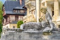 Statues Close-Up At The Neo-Renaissance Peles Castle