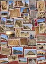 STATUES COLLAGE IN EGYPT Royalty Free Stock Photo