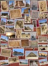 STATUES COLLAGE IN EGYPT Royalty Free Stock Photo
