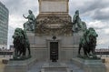 Statues at Congress column Brussels Royalty Free Stock Photo