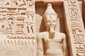 Statues and corridor inside the temple of Abu Simbel. Aswan, Egypt Royalty Free Stock Photo