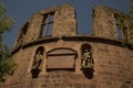 Statues decorating the ruins of Heidelberg Castle, Germany. Royalty Free Stock Photo