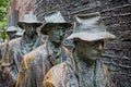 Statues depicting the Great Depression in the 1930s in The Franklin Roosevelt Memorial in Washington DC, USA