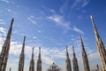 Statues of Dome of Milan Royalty Free Stock Photo
