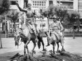 Statues of Don Quixote and Sancho Panza in San Sebastian, Spain