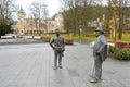 Statues of Edward VII and Franz Joseph I in Marienbad