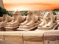Statues in a Egypt Royalty Free Stock Photo