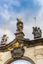 Statues on the entrance gate of the Strahov Monastery in Prague Royalty Free Stock Photo