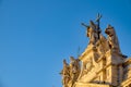 Statues on the facade of San Giovanni in Laterano Royalty Free Stock Photo