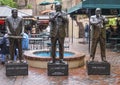 Statues of famous Jazz musicians in New Orleans - NEW ORLEANS, LOUISIANA - APRIL 18, 2016