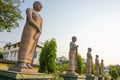 BODHGAYA, INDIA - MAY 26, 2017: Statues of the first disciples of the Buddha Royalty Free Stock Photo