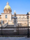 Statues and Fontana Pretoria in Palermo city