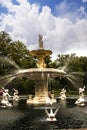 Statues and Fountains in Forsyth Park in Savannah Georgia USA