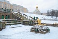 The statues of the fountains in Peterhof.